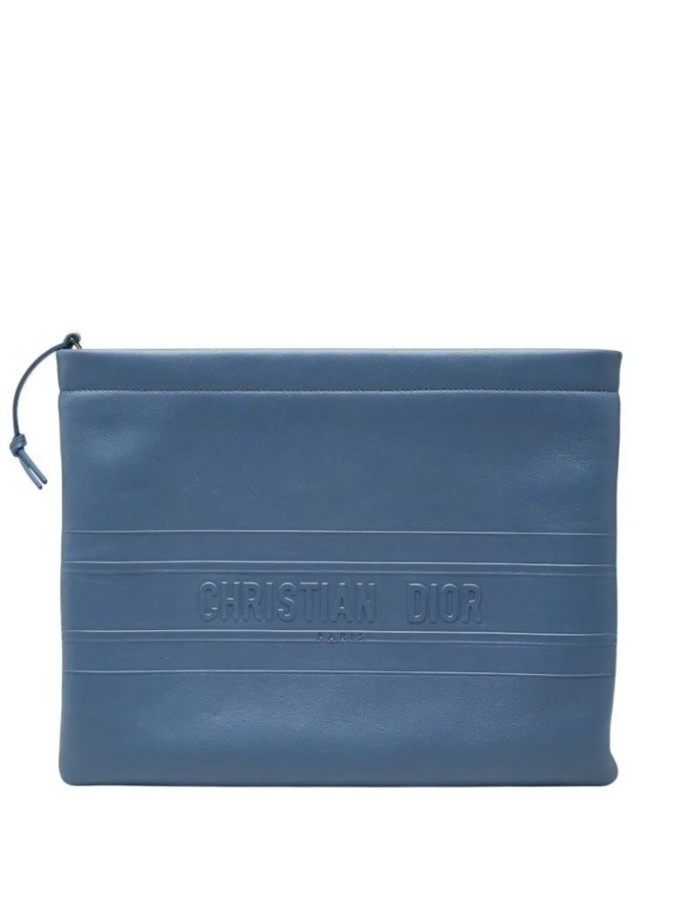 Dior Clutch Blue Gold Leather